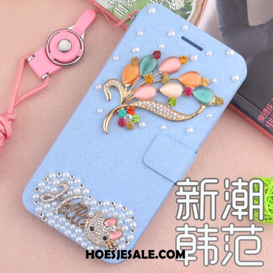 Huawei Y7 2018 Hoesje Mobiele Telefoon Met Strass Anti-fall Leren Etui Folio Goedkoop