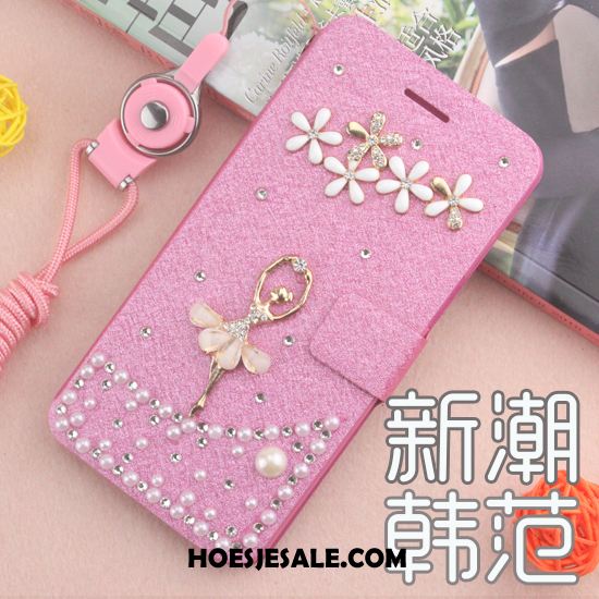 Huawei Y7 2018 Hoesje Mobiele Telefoon Met Strass Anti-fall Leren Etui Folio Goedkoop