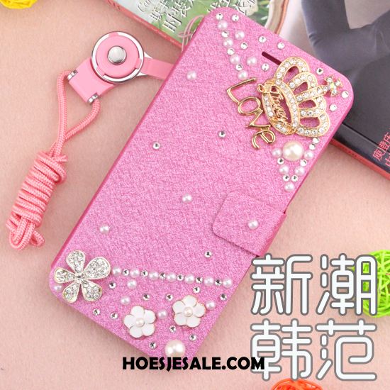 Huawei Y7 2018 Hoesje Mobiele Telefoon Met Strass Anti-fall Leren Etui Folio Goedkoop