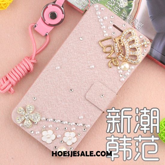 Huawei Y7 2018 Hoesje Mobiele Telefoon Met Strass Anti-fall Leren Etui Folio Goedkoop