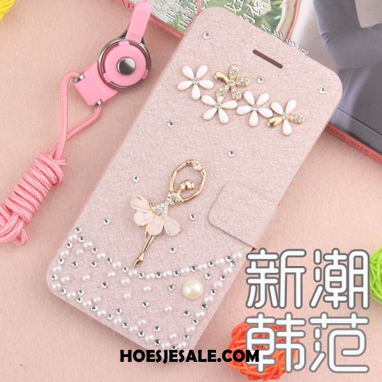 Huawei Y7 2018 Hoesje Mobiele Telefoon Met Strass Anti-fall Leren Etui Folio Goedkoop