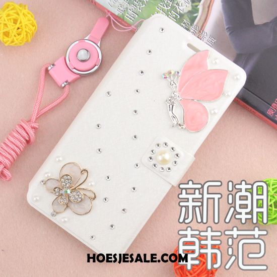 Huawei Y7 2018 Hoesje Mobiele Telefoon Met Strass Anti-fall Leren Etui Folio Goedkoop