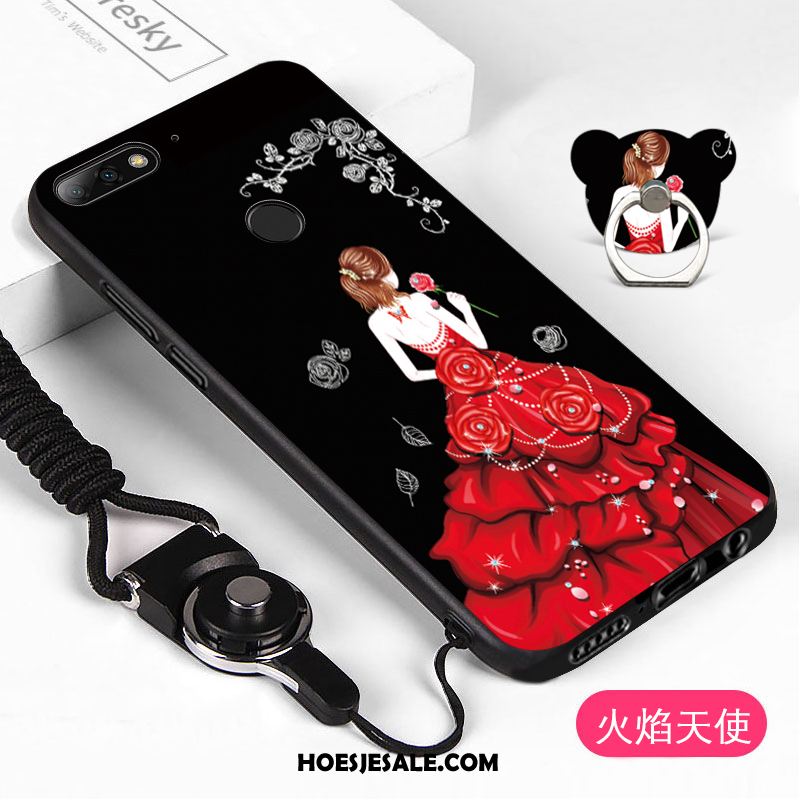 Huawei Y7 2018 Hoesje Mobiele Telefoon Wit Hoes Hanger Korting