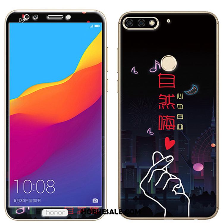 Huawei Y7 2018 Hoesje Mobiele Telefoon Zacht Skärmskydd Spotprent Tempereren Kopen