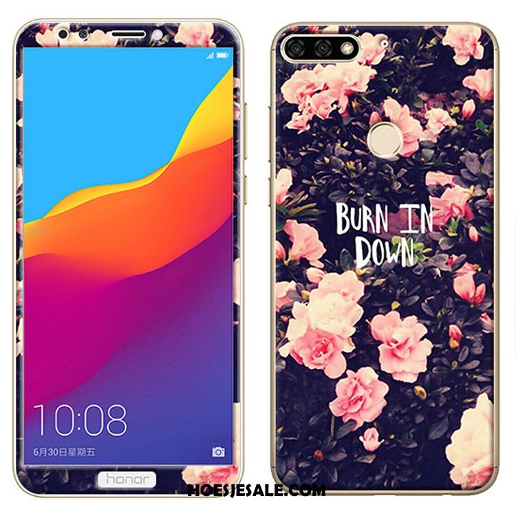 Huawei Y7 2018 Hoesje Mobiele Telefoon Zacht Skärmskydd Spotprent Tempereren Kopen