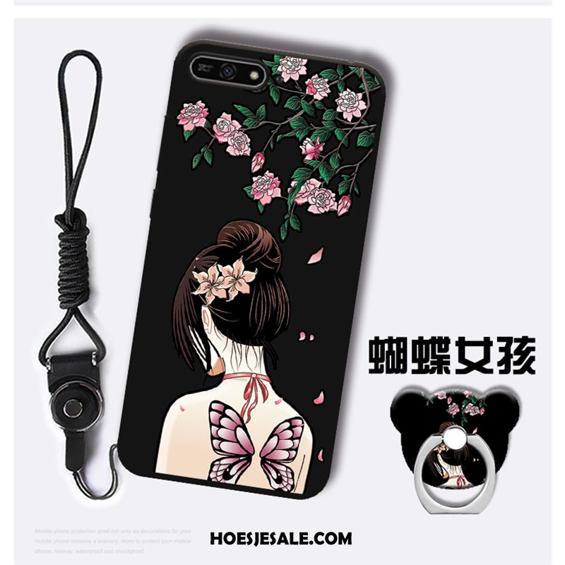 Huawei Y7 2018 Hoesje Mobiele Telefoon Zwart Persoonlijk Trend Anti-fall Kopen
