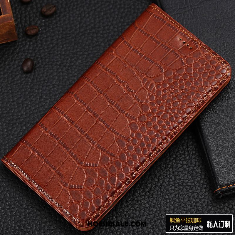 Huawei Y7 2018 Hoesje Patroon Rood Leren Etui Anti-fall Mobiele Telefoon Kopen