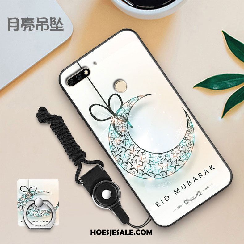 Huawei Y7 2018 Hoesje Wit Mobiele Telefoon Zacht Zwart Persoonlijk Sale