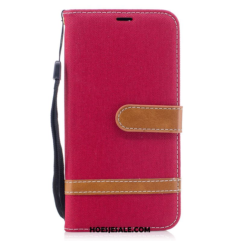 Huawei Y7 2019 Hoesje Bescherming Folio All Inclusive Portemonnee Denim Korting