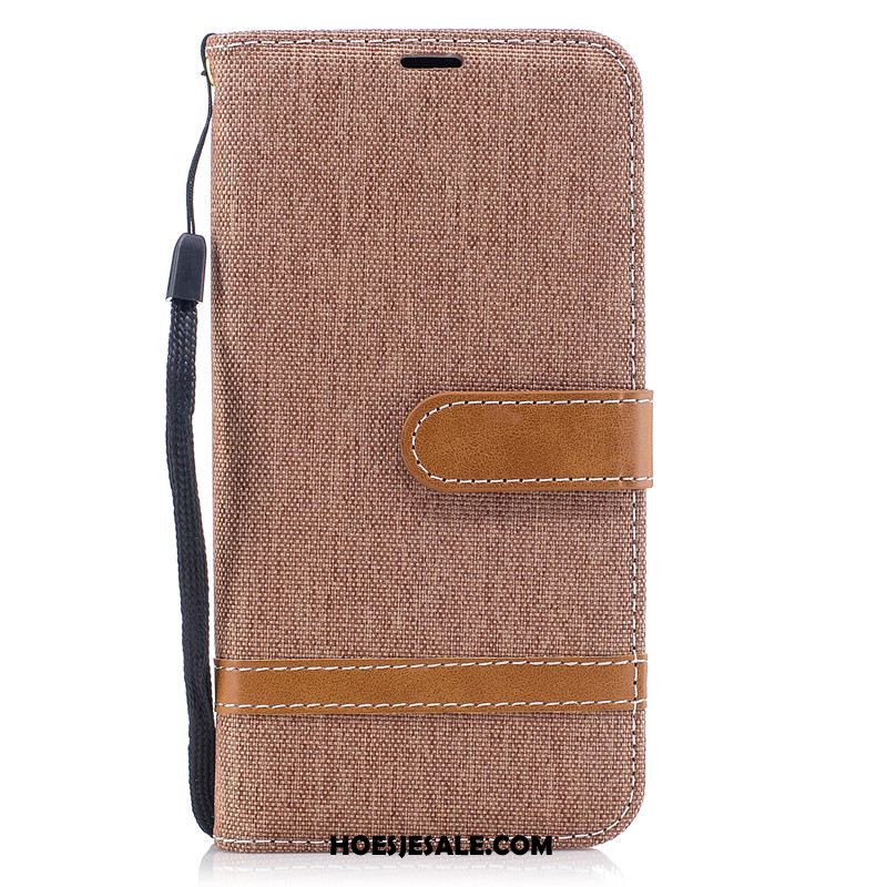 Huawei Y7 2019 Hoesje Bescherming Folio All Inclusive Portemonnee Denim Korting