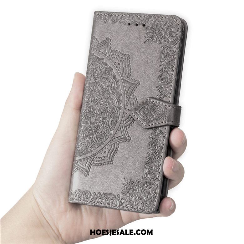 Huawei Y7 2019 Hoesje Bescherming Mobiele Telefoon Purper Leren Etui Anti-fall Aanbiedingen