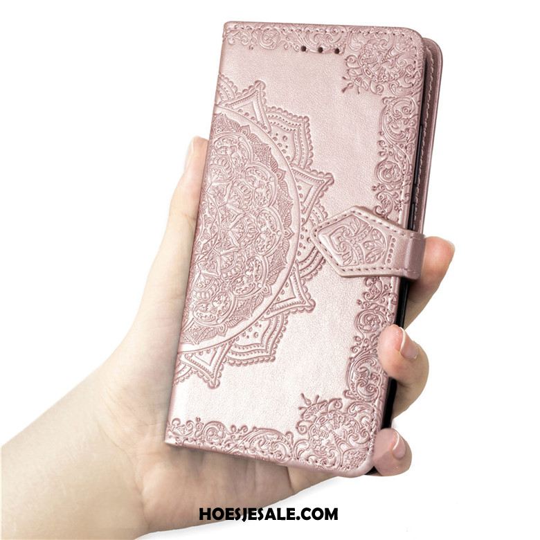 Huawei Y7 2019 Hoesje Bescherming Mobiele Telefoon Purper Leren Etui Anti-fall Aanbiedingen