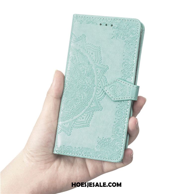 Huawei Y7 2019 Hoesje Bescherming Mobiele Telefoon Purper Leren Etui Anti-fall Aanbiedingen