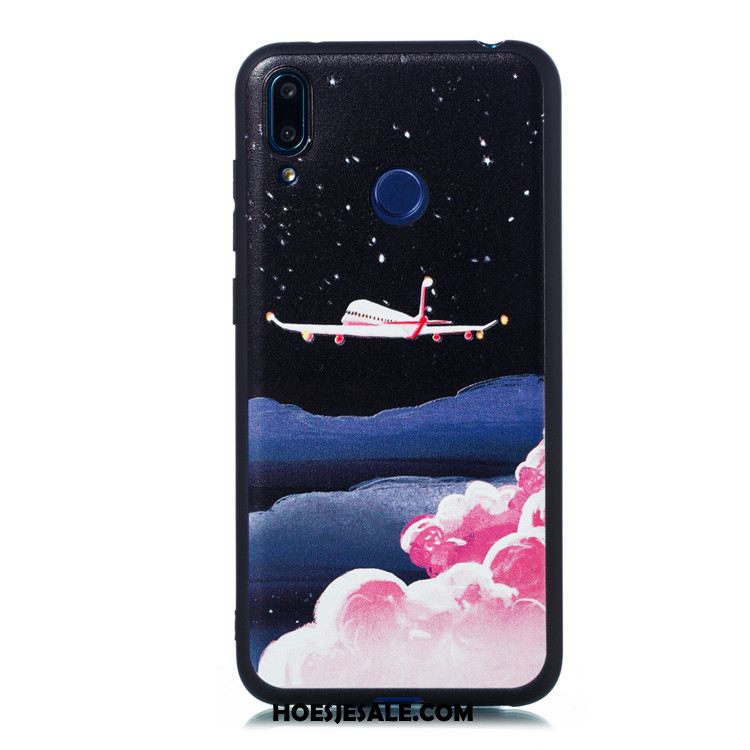 Huawei Y7 2019 Hoesje Hoes All Inclusive Dun Zacht Zwart Goedkoop