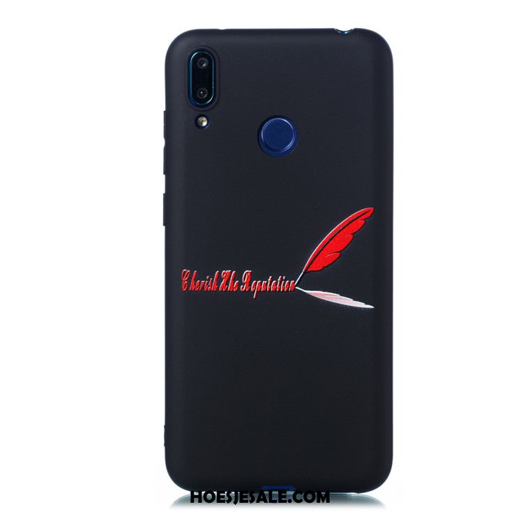 Huawei Y7 2019 Hoesje Hoes All Inclusive Dun Zacht Zwart Goedkoop