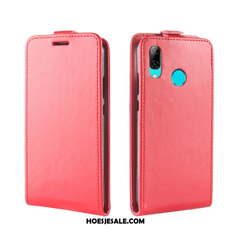 Huawei Y7 2019 Hoesje Leren Etui Mobiele Telefoon Hoes Portemonnee Rood Kopen