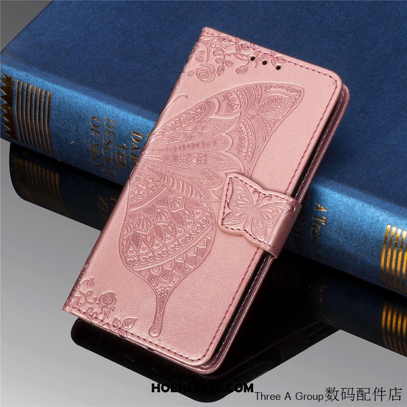 Huawei Y7 2019 Hoesje Mobiele Telefoon All Inclusive Leren Etui Roze Anti-fall Aanbiedingen