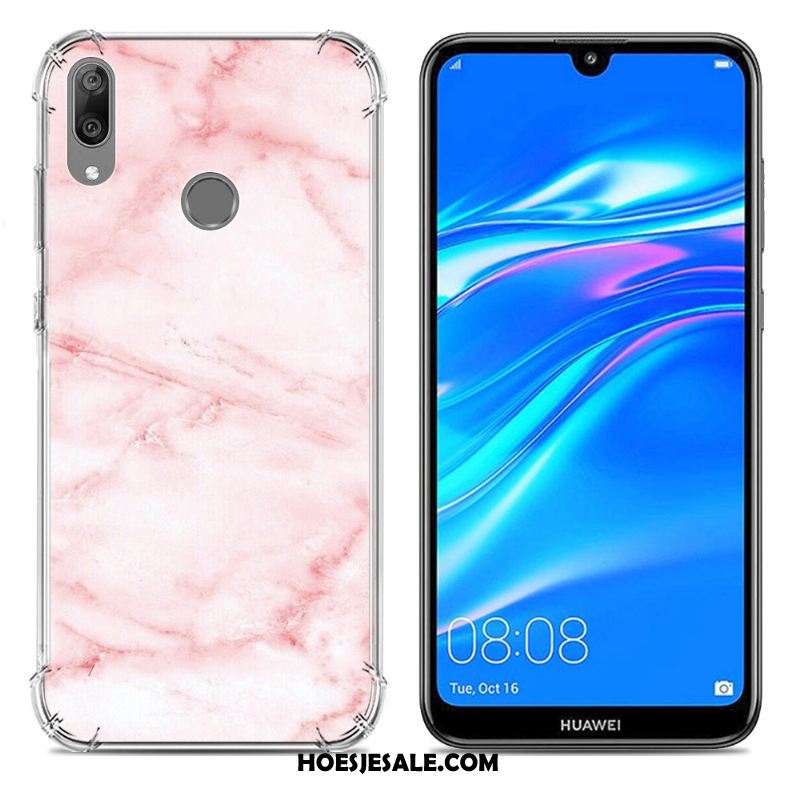 Huawei Y7 2019 Hoesje Purper Trend Siliconen Hoes Scheppend Sale