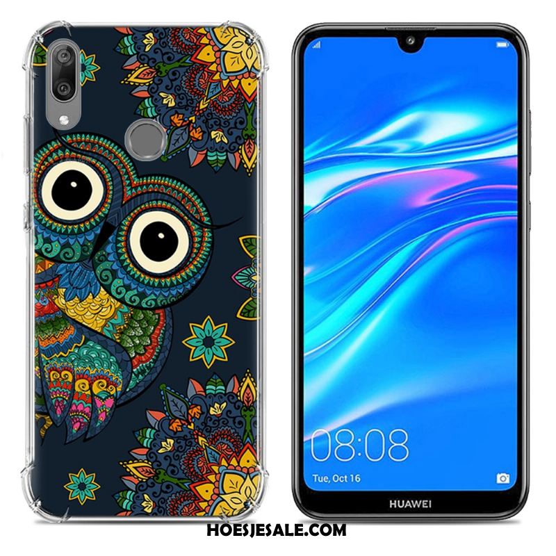 Huawei Y7 2019 Hoesje Purper Trend Siliconen Hoes Scheppend Sale