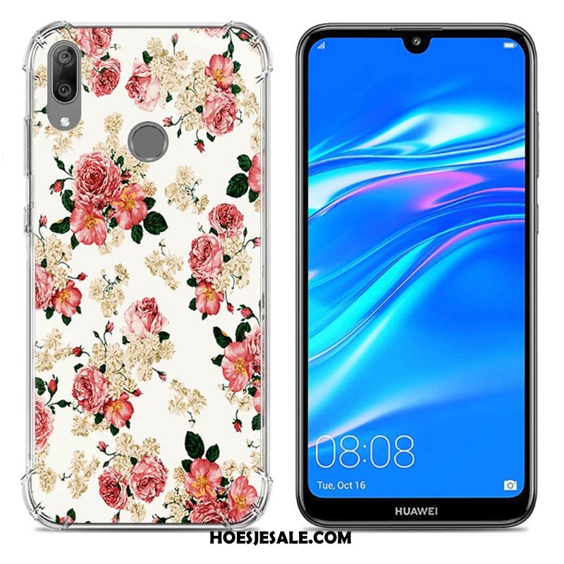 Huawei Y7 2019 Hoesje Purper Trend Siliconen Hoes Scheppend Sale