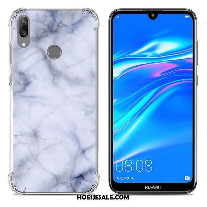 Huawei Y7 2019 Hoesje Purper Trend Siliconen Hoes Scheppend Sale