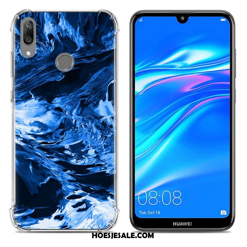 Huawei Y7 2019 Hoesje Purper Trend Siliconen Hoes Scheppend Sale