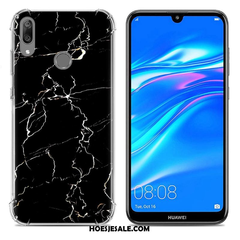 Huawei Y7 2019 Hoesje Purper Trend Siliconen Hoes Scheppend Sale