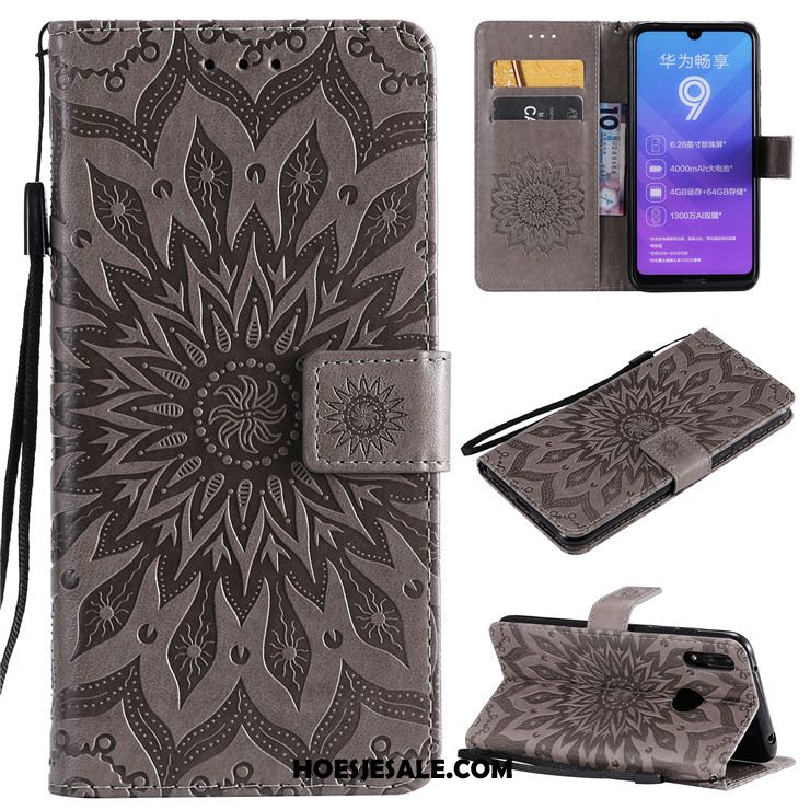 Huawei Y7 2019 Hoesje Siliconen Bescherming Leren Etui Anti-fall Mobiele Telefoon Kopen