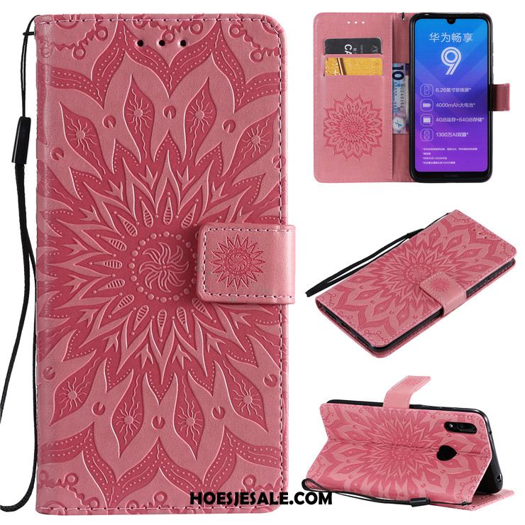 Huawei Y7 2019 Hoesje Siliconen Bescherming Leren Etui Anti-fall Mobiele Telefoon Kopen