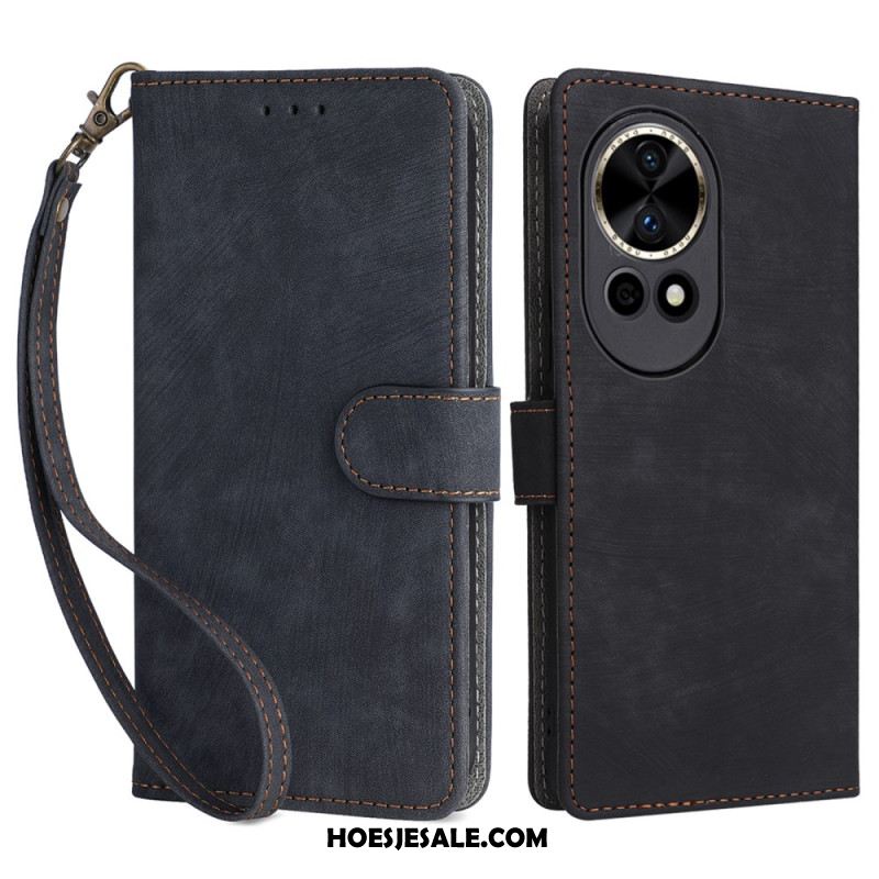 Leren Hoesje Huawei Nova 13 Rfid-portemonnee Met Suède-effect