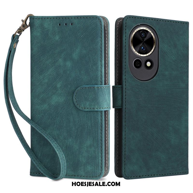 Leren Hoesje Huawei Nova 13 Rfid-portemonnee Met Suède-effect