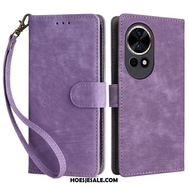 Leren Hoesje Huawei Nova 13 Rfid-portemonnee Met Suède-effect