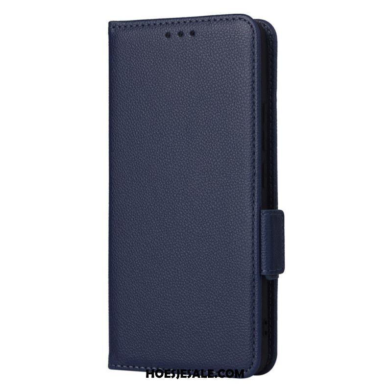 Leren Hoesje Oneplus 13r Lychee-textuur Met Bandje Bescherming Hoesje