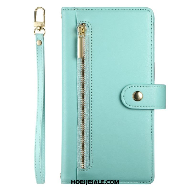 Leren Hoesje Oneplus 13r Portemonnee Met Riem En Schouderband Bescherming Hoesje