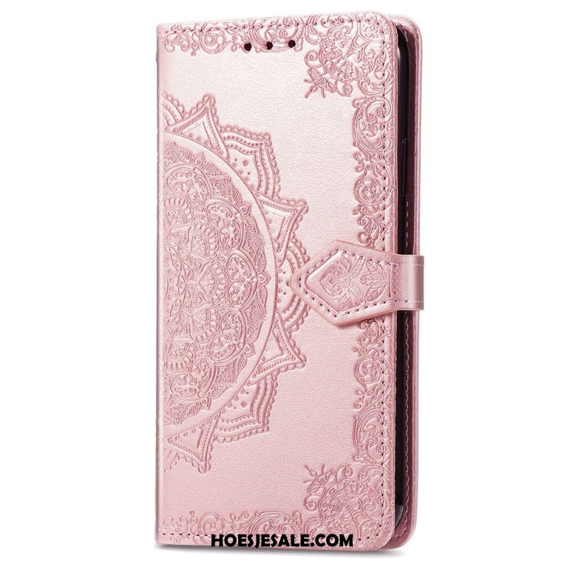 Leren Hoesje Oneplus Nord 4 Barokke Mandala Bescherming Hoesje