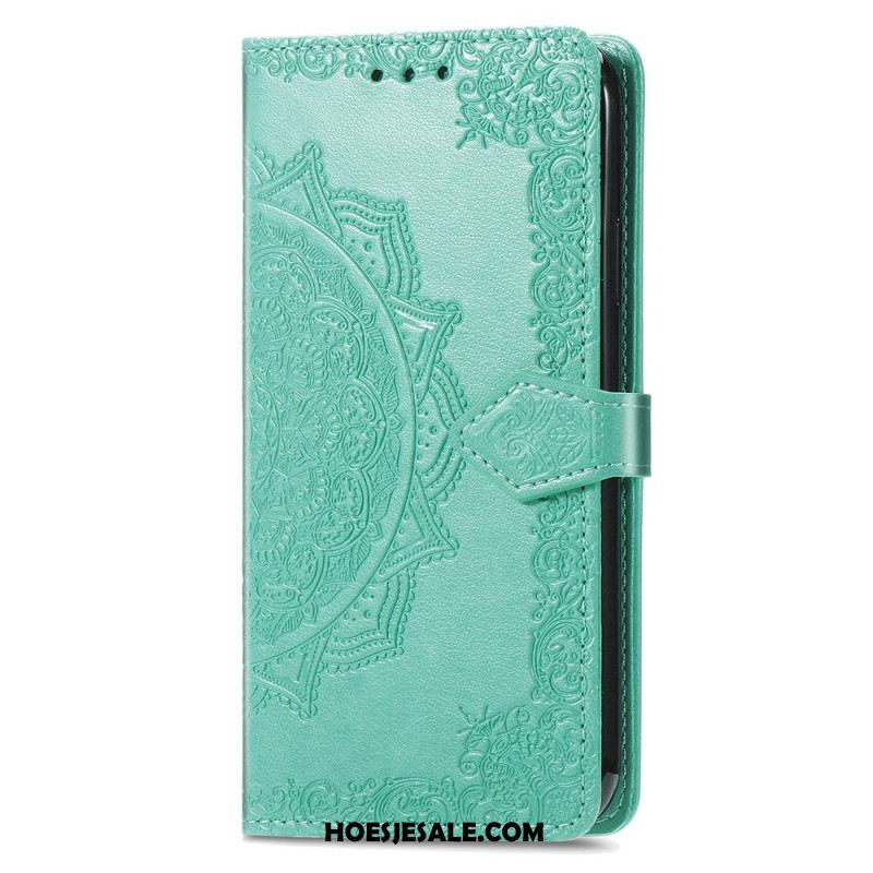 Leren Hoesje Oneplus Nord 4 Barokke Mandala Bescherming Hoesje