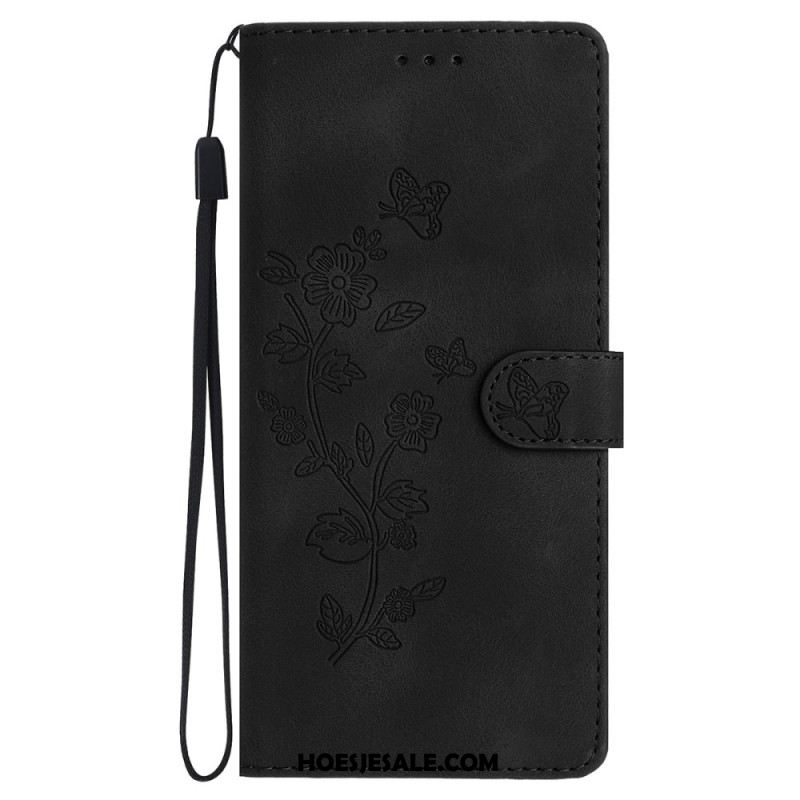Leren Hoesje Oneplus Nord 4 Bloemenprint