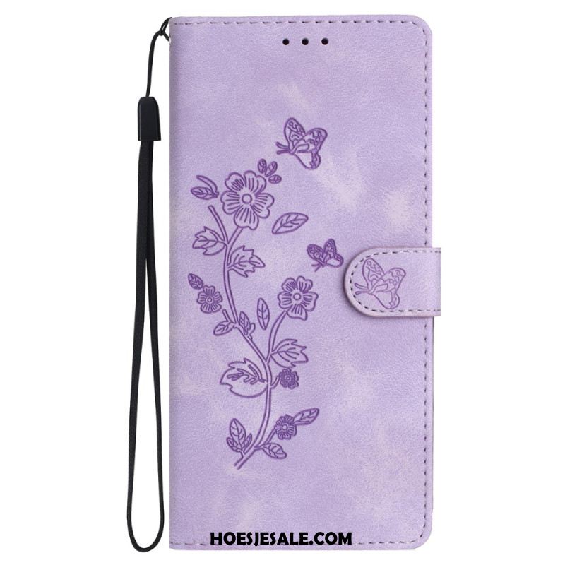 Leren Hoesje Oneplus Nord 4 Bloemenprint