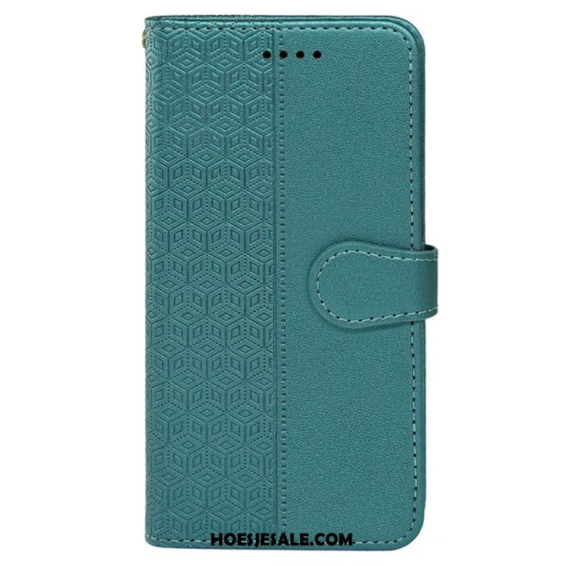 Leren Hoesje Oneplus Nord 4 Kubisch Patroon Bescherming Hoesje