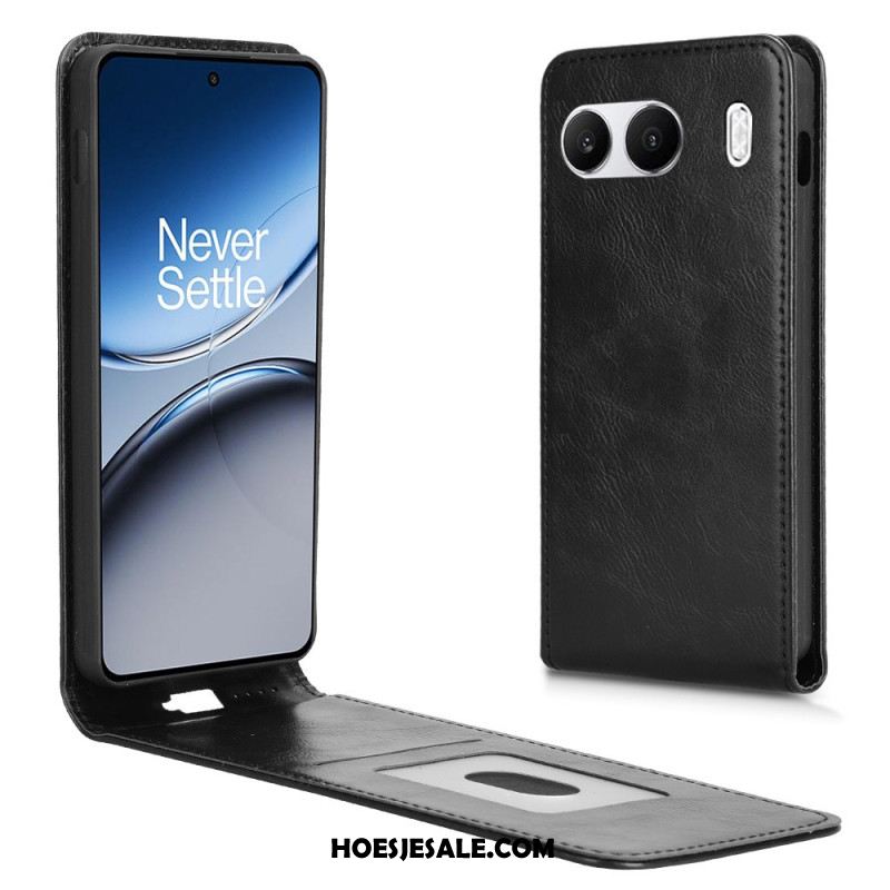 Leren Hoesje Oneplus Nord 4 Verticale Klep Van Imitatieleer Bescherming Hoesje