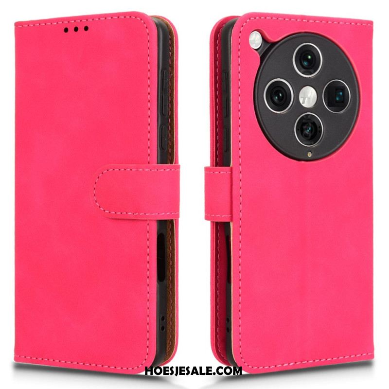 Leren Hoesje Oppo Find X8 Pro Suède-effect Bescherming Hoesje