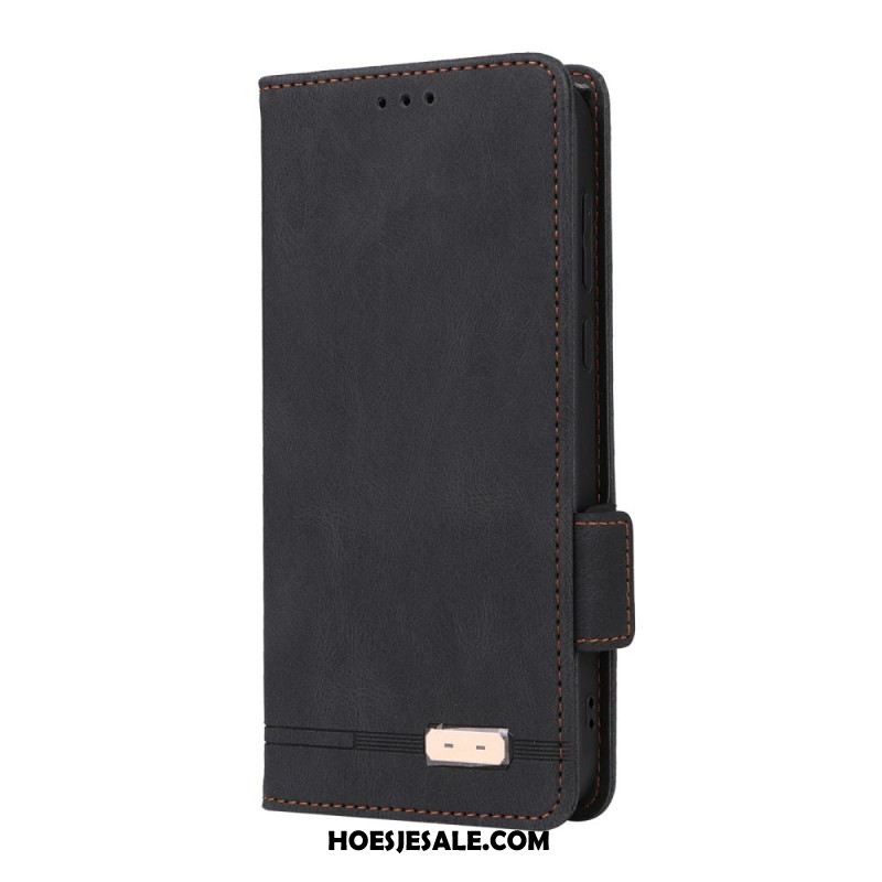 Leren Hoesje Oppo Find X8 Vintage Suède-effect