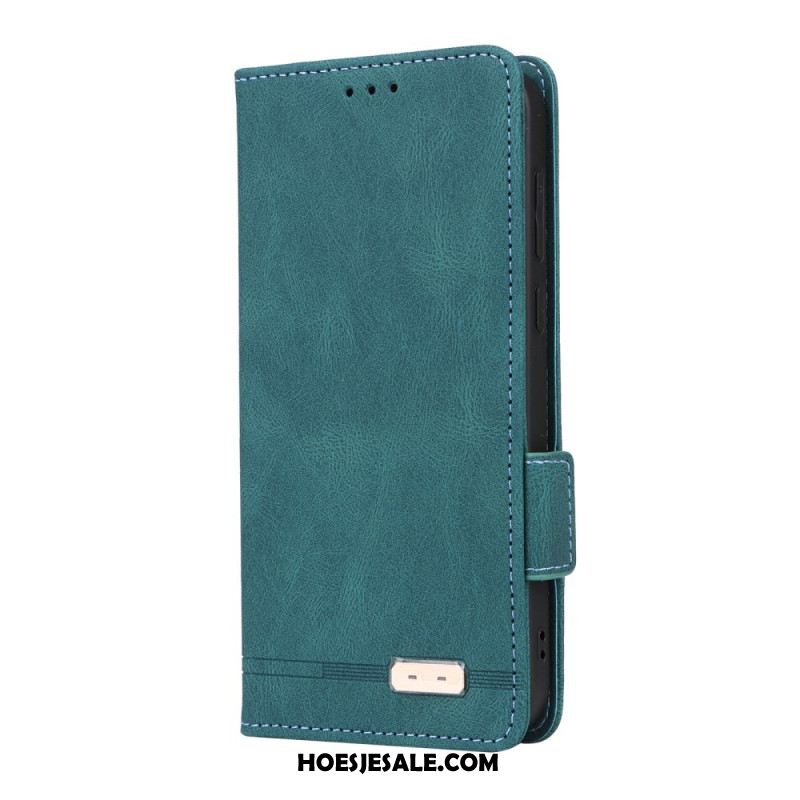 Leren Hoesje Oppo Find X8 Vintage Suède-effect