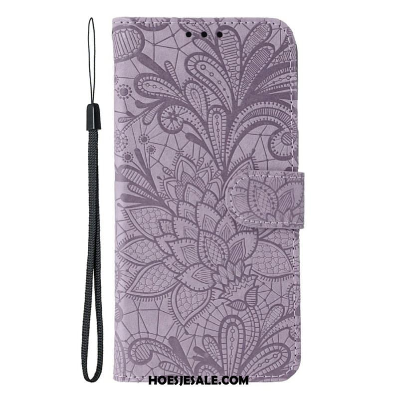 Leren Hoesje Oppo Find X9 5g Bloemenkantpatroon