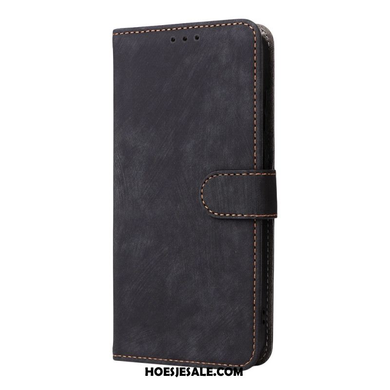 Leren Hoesje Oppo Find X9 5g Suède-effect Met Bandje Bescherming Hoesje