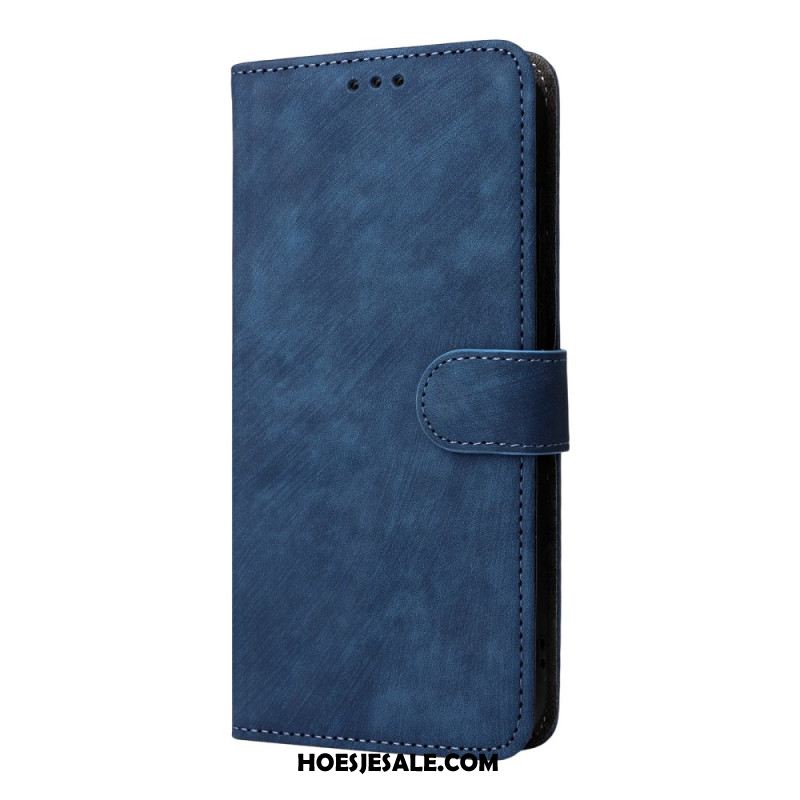 Leren Hoesje Oppo Find X9 5g Suède-effect Met Bandje Bescherming Hoesje