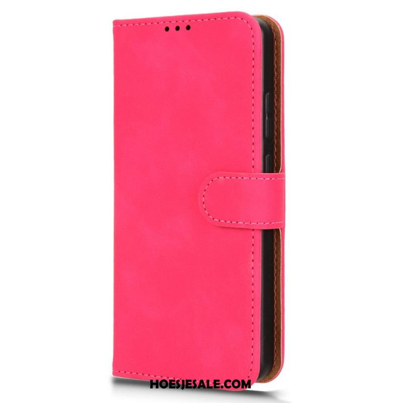 Leren Hoesje Oppo Reno 12f 5g Suède Stijl Bescherming Hoesje
