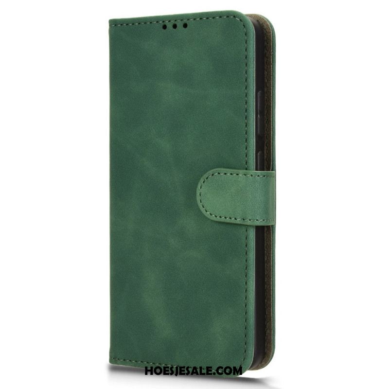 Leren Hoesje Oppo Reno 12f 5g Suède Stijl Bescherming Hoesje