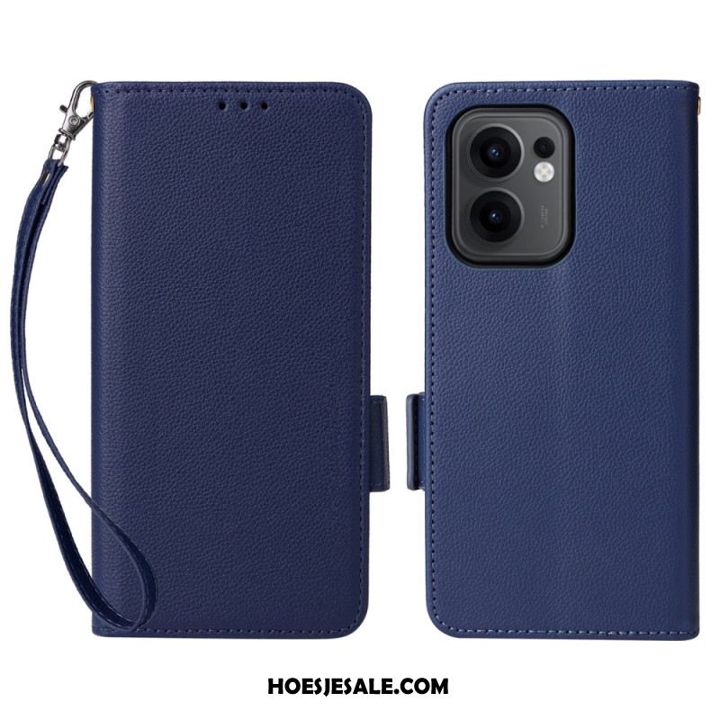 Leren Hoesje Oppo Reno 13f 4g / 5g / 13 Fs 5g Lychee Imitatieleer Koord Bescherming Hoesje