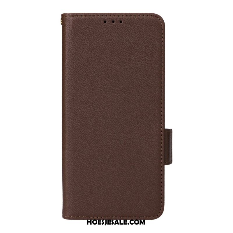 Leren Hoesje Oppo Reno 14 5g Gestructureerd Met Bandje Bescherming Hoesje